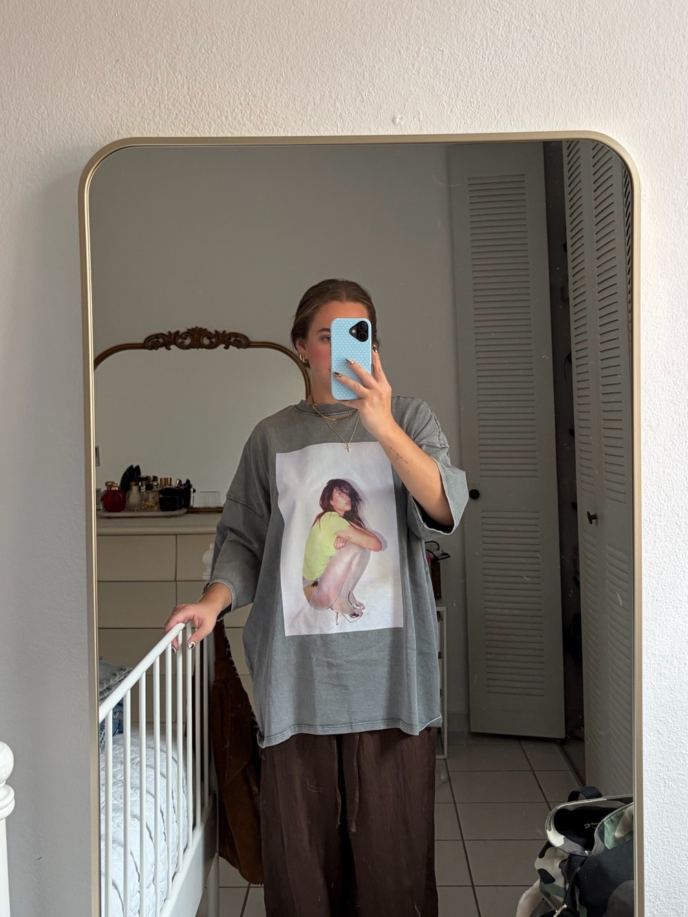 Dua Lipa X Zara oversized graphic tee